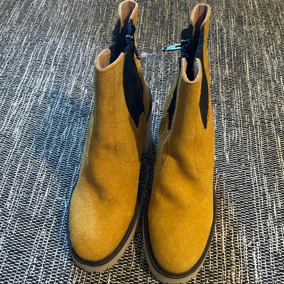 NWOT Free People James Chelsea Boots suede chunky - Picture 4 of 7